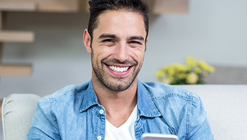 Young man with flawless smile