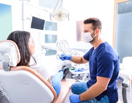 Patient at dentist in Ann Arbor