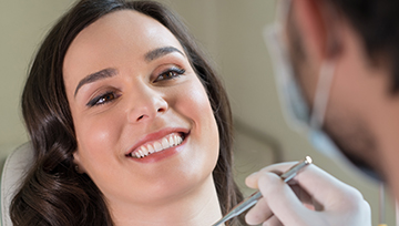 Relaxed woman in dental chair