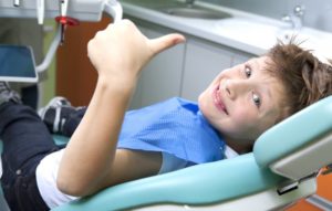 A child at the dentist.