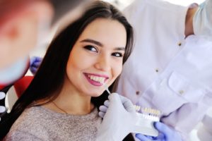 a person visiting their dentist 