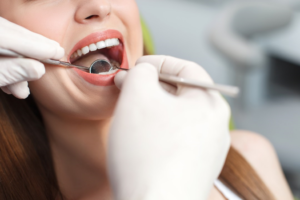 a patient attending their oral cancer screening 